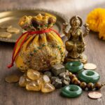 Money Potli (Lakshmi Dhan Pack) - Citrine, Pyrite, Jade & Tiger Eye for Wealth